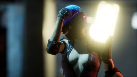 Concepto-Cyberpunk-De-Mujer-Futura-Con-Luces-De-Ciudad-De-Neón